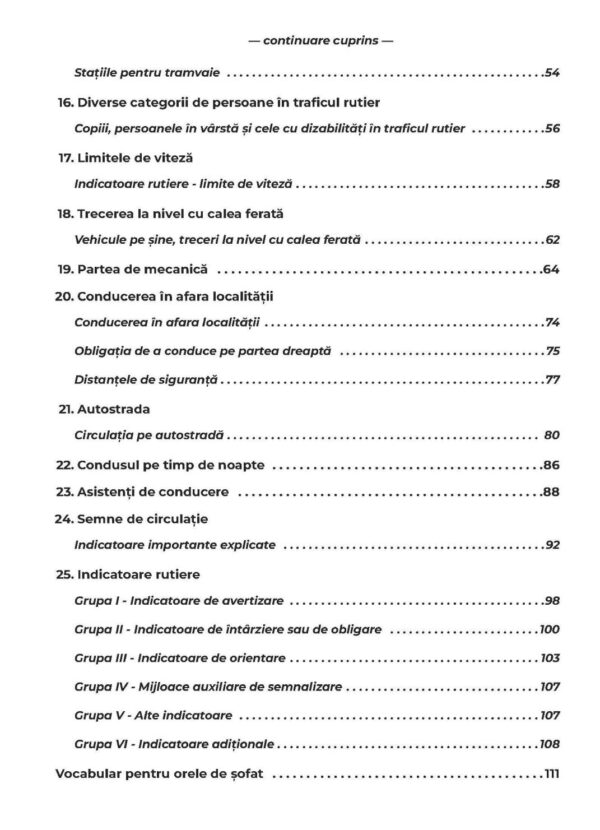 Cuprins 2 Manual scoala soferi Germania