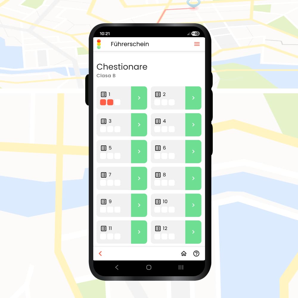 Aplicatie chestionare auto - sectiune teste