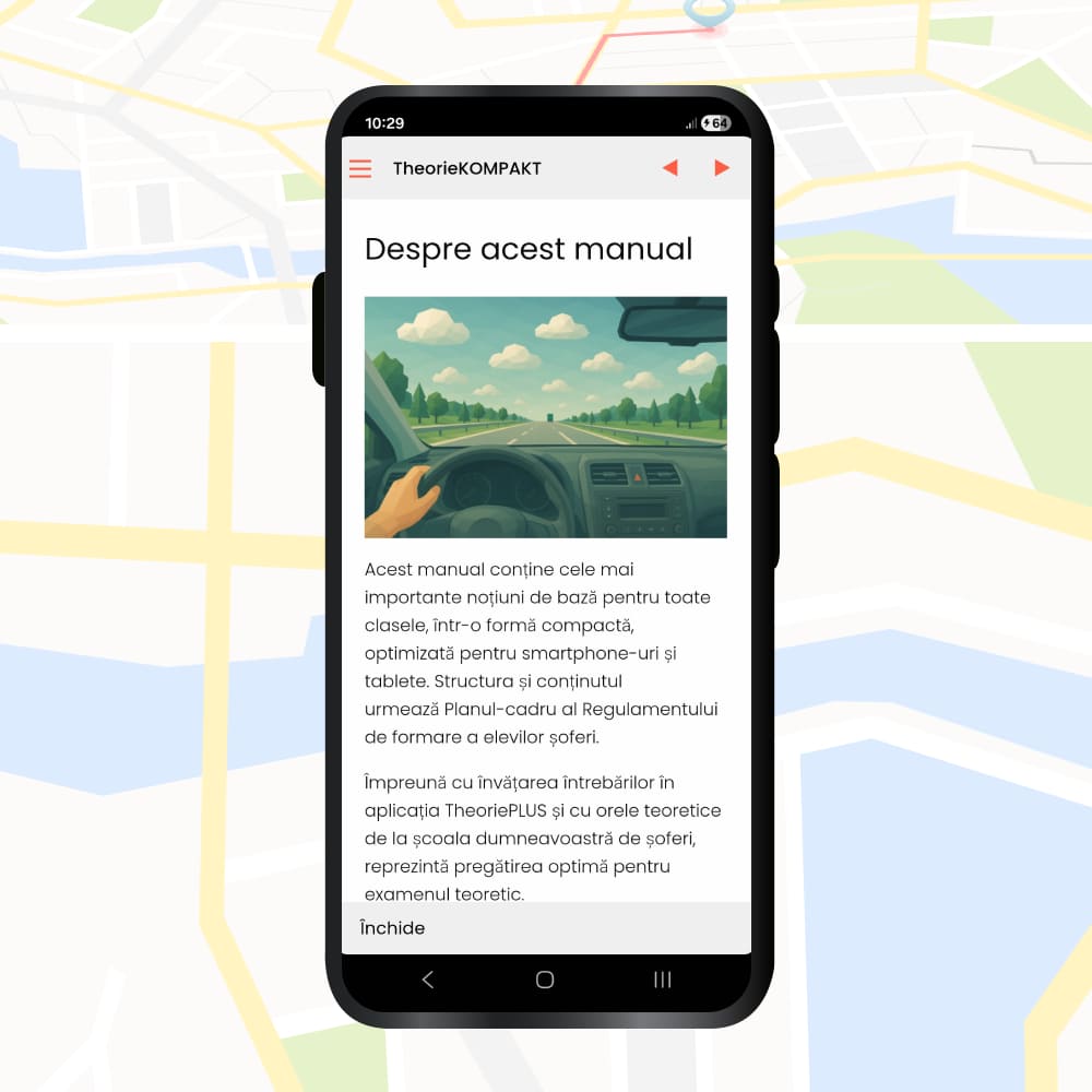 Aplicatie chestionare auto e-book teorie