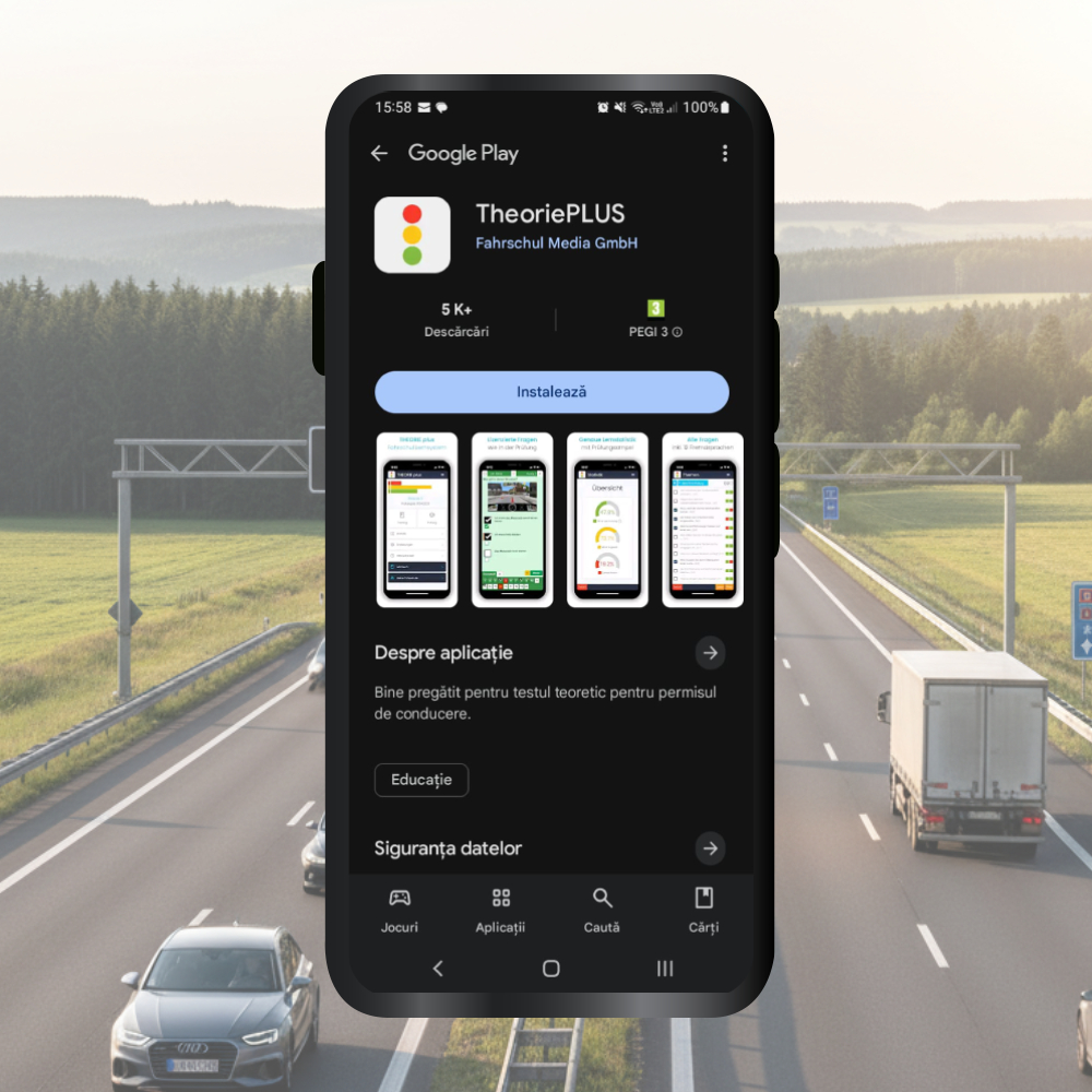 Aplicatie chestionare moto Categoria A instalare