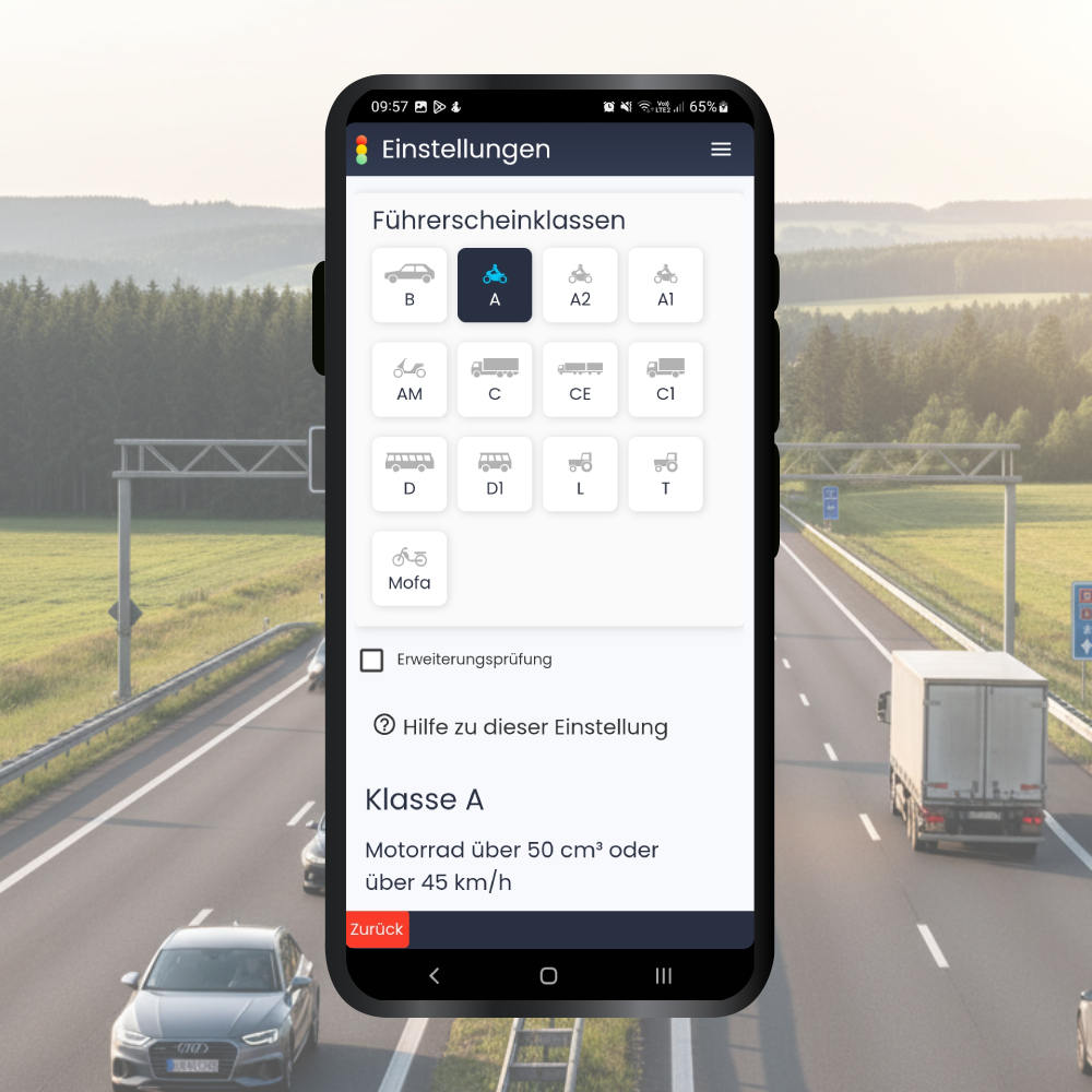 Aplicatie chestionare moto Categoria A