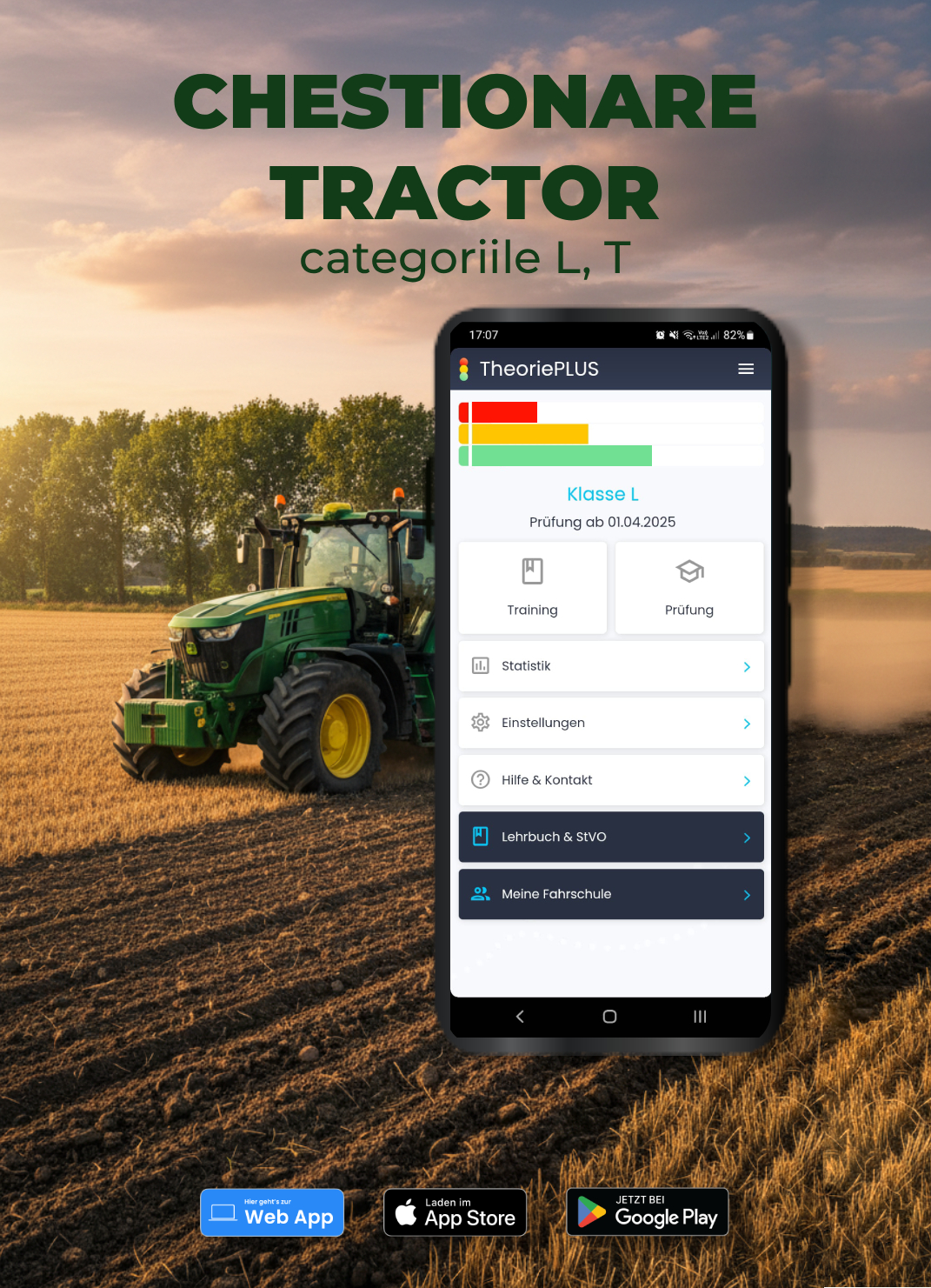 Chestionare auto tractor categoria L T